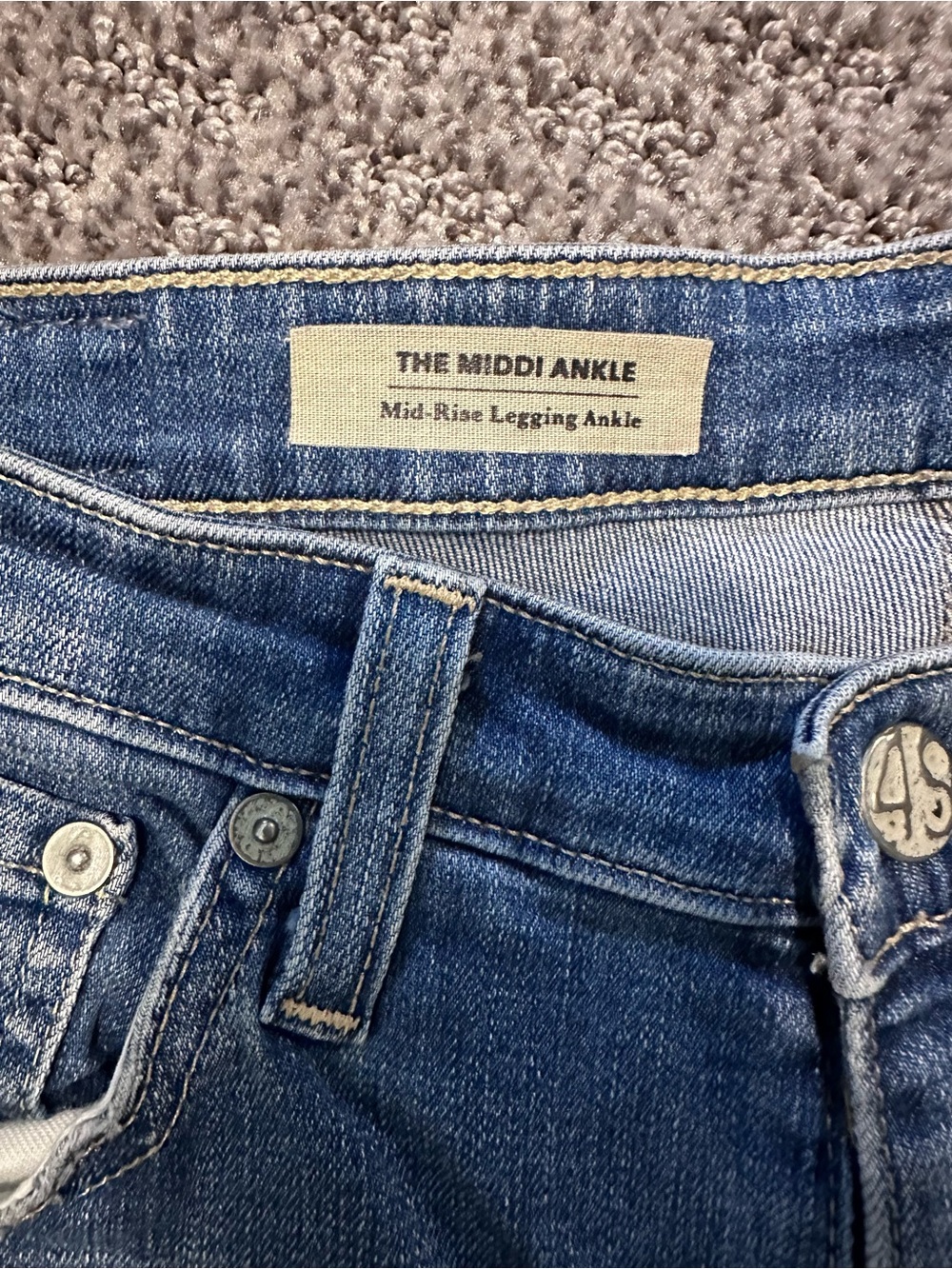 AG The Middi Ankle Mid-Rise Legging Ankle Jeans - Blue - Picture 8 of 13
